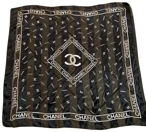 chanel black and white pattern|chanel black and white scarf.